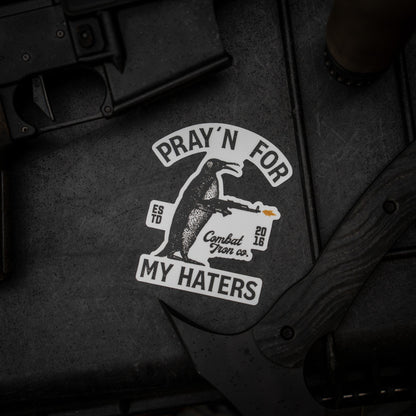 Pray'n For My Haters Penguin Decal
