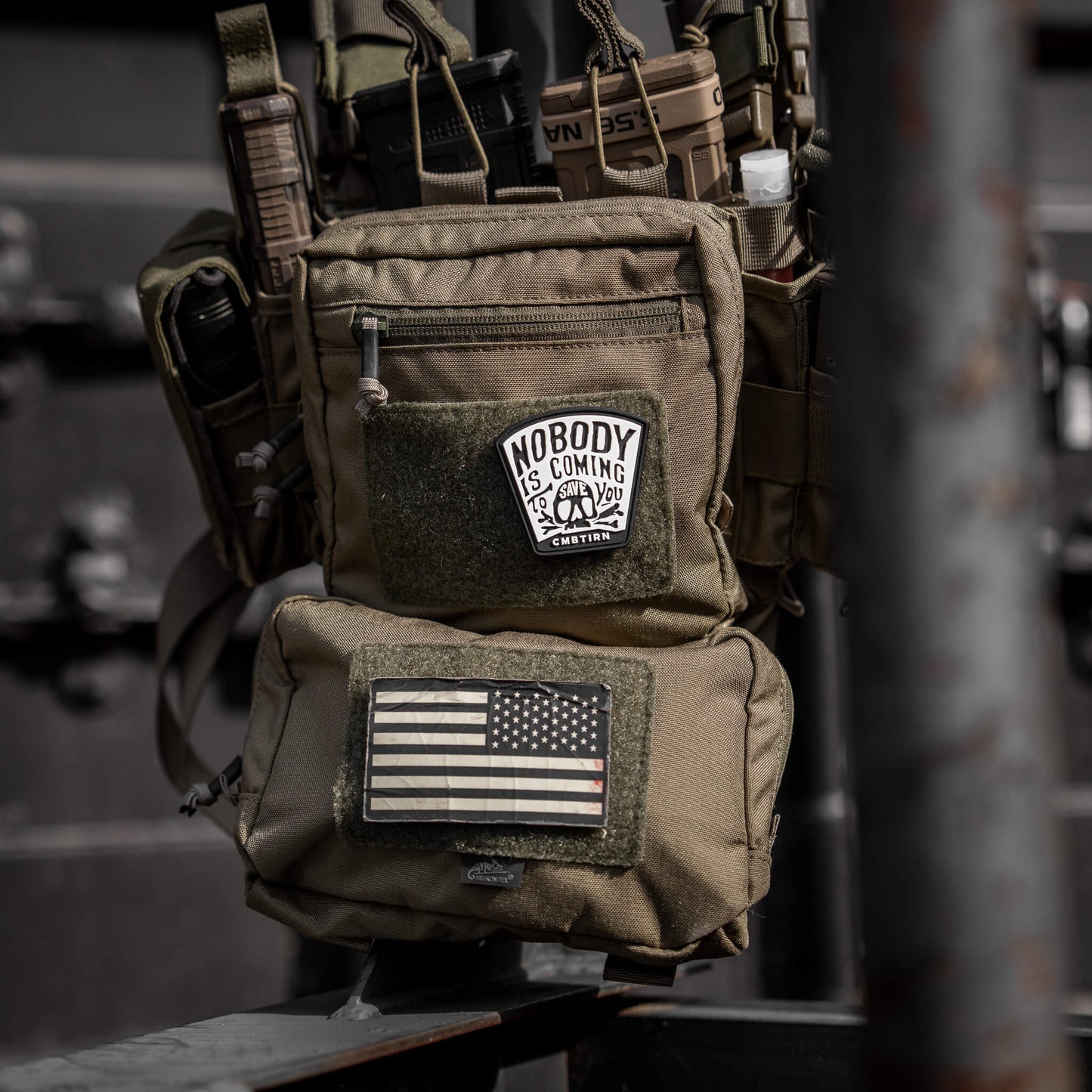 Nobody Is Coming To Save You Skull PVC Velcro Patch