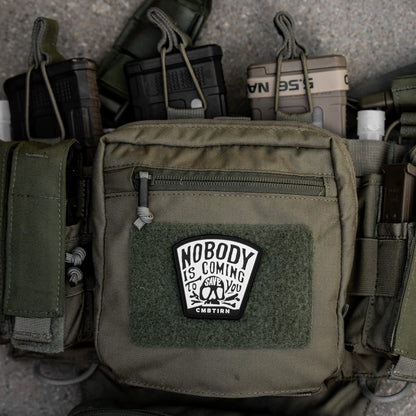 Nobody Is Coming To Save You Skull PVC Velcro Patch