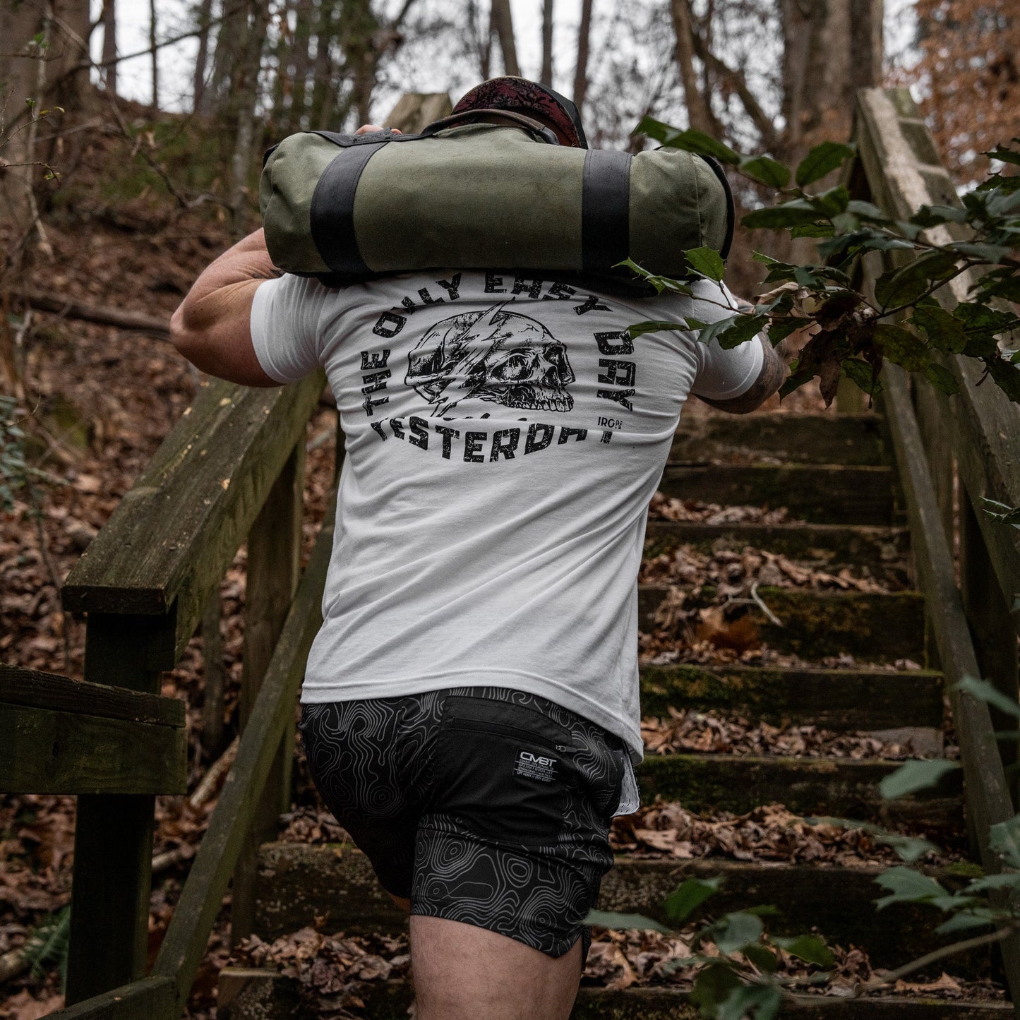 Only Easy Day Was Yesterday Skull Men's T-Shirt