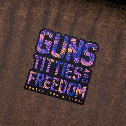 Guns, Titties and Freedom Floral Decal