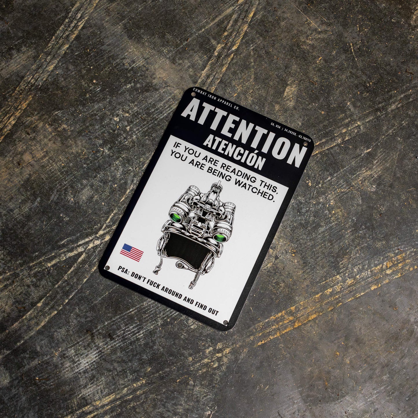 Attention You Are Being Watched Wall Mounted Metal Sign