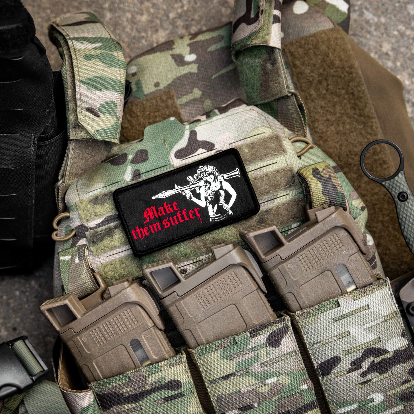 Make Them Suffer Embroidered Velcro Patch