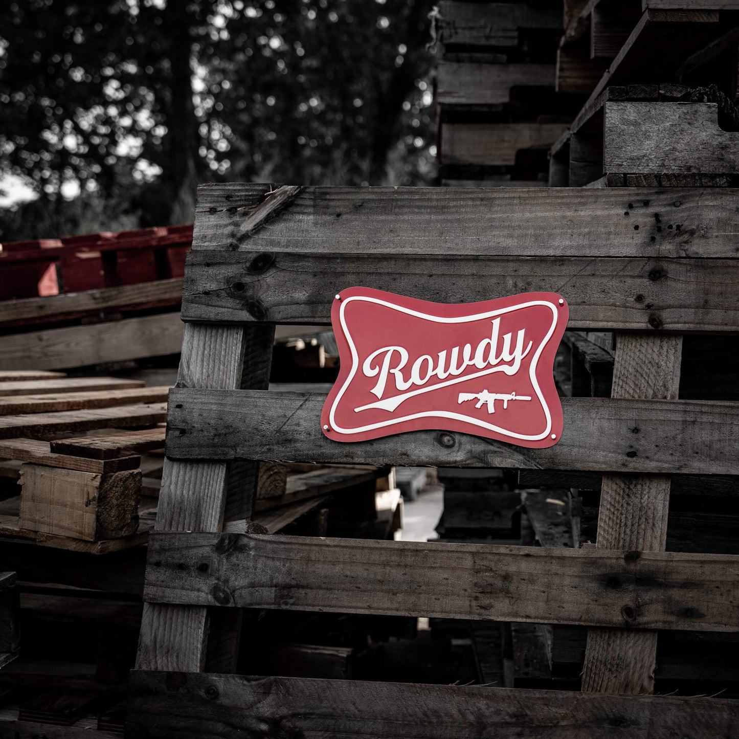 Rowdy Wall Mounting Metal Sign