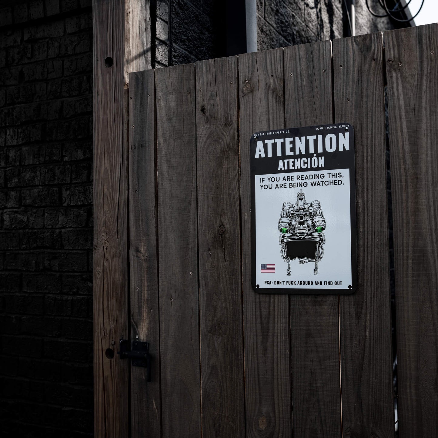 Attention You Are Being Watched Wall Mounted Metal Sign