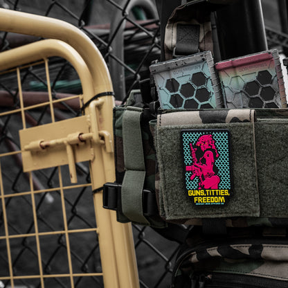 Guns, Titties, Freedom Retro PVC Patch