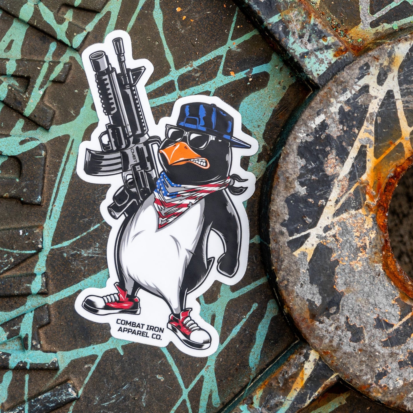 Patriotic Penguin Decal