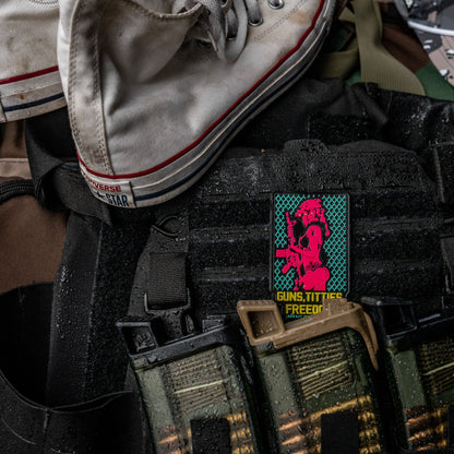 Guns, Titties, Freedom Retro PVC Patch