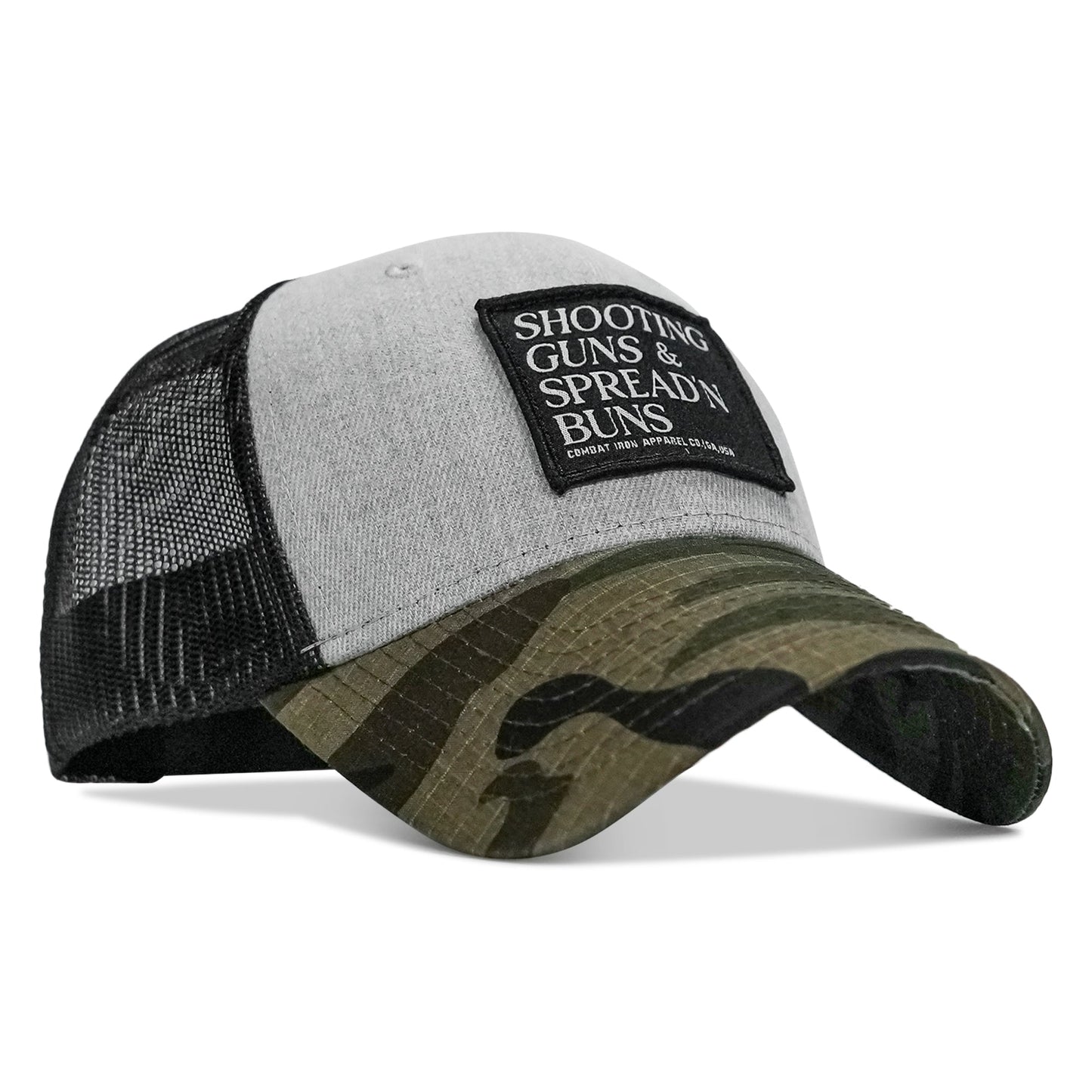Shooting Guns & Spread'n Buns Patch Snapback Hat