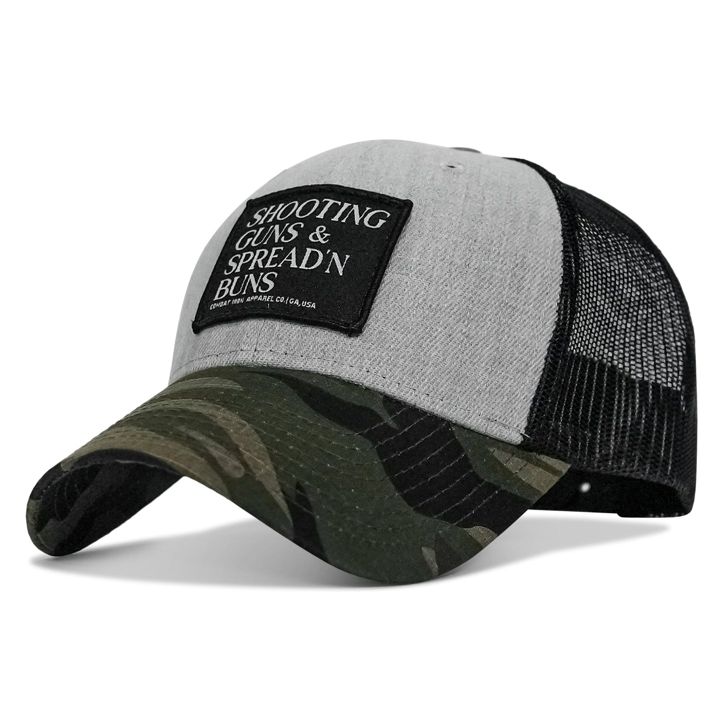 Shooting Guns & Spread'n Buns Patch Snapback Hat