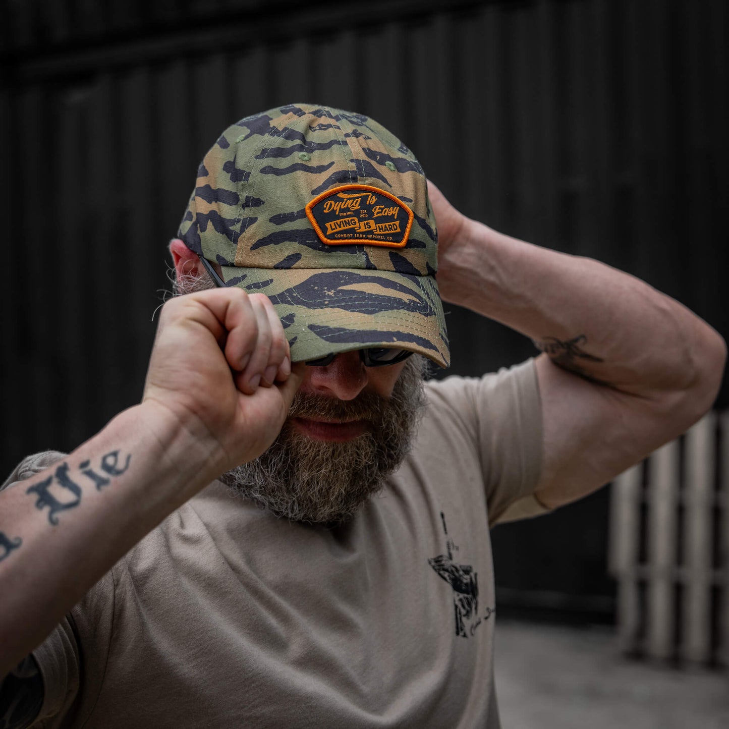 Dying Is Easy, Living Is Hard Patch Tactical Ripstop Mesh Snapback Hat