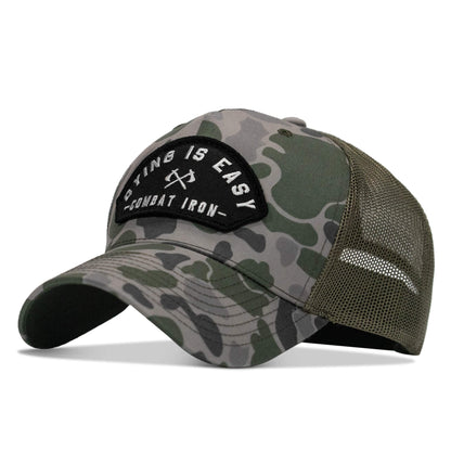 Dying Is Easy Arched Patch Snapback Hat