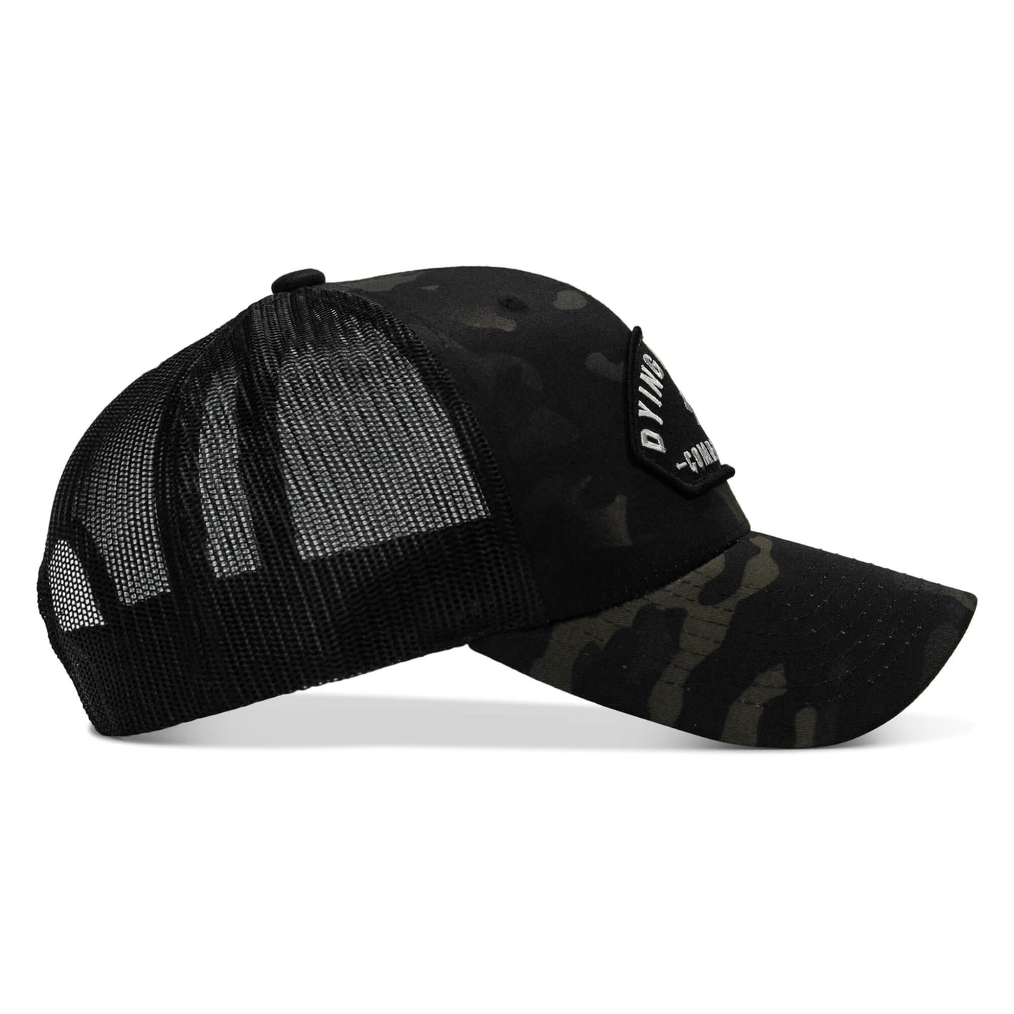 Dying Is Easy Arched Patch Snapback Hat