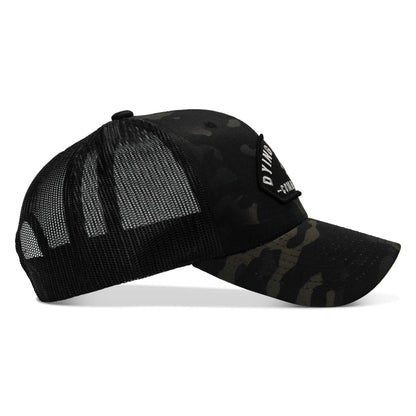 Dying Is Easy Arched Patch Snapback Hat