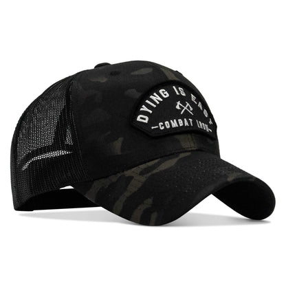 Dying Is Easy Arched Patch Snapback Hat