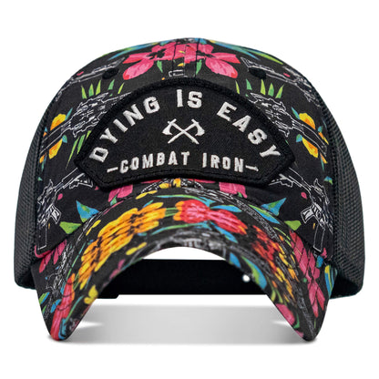 Dying Is Easy Arched Patch Tactical Ripstop Mesh Snapback Hat