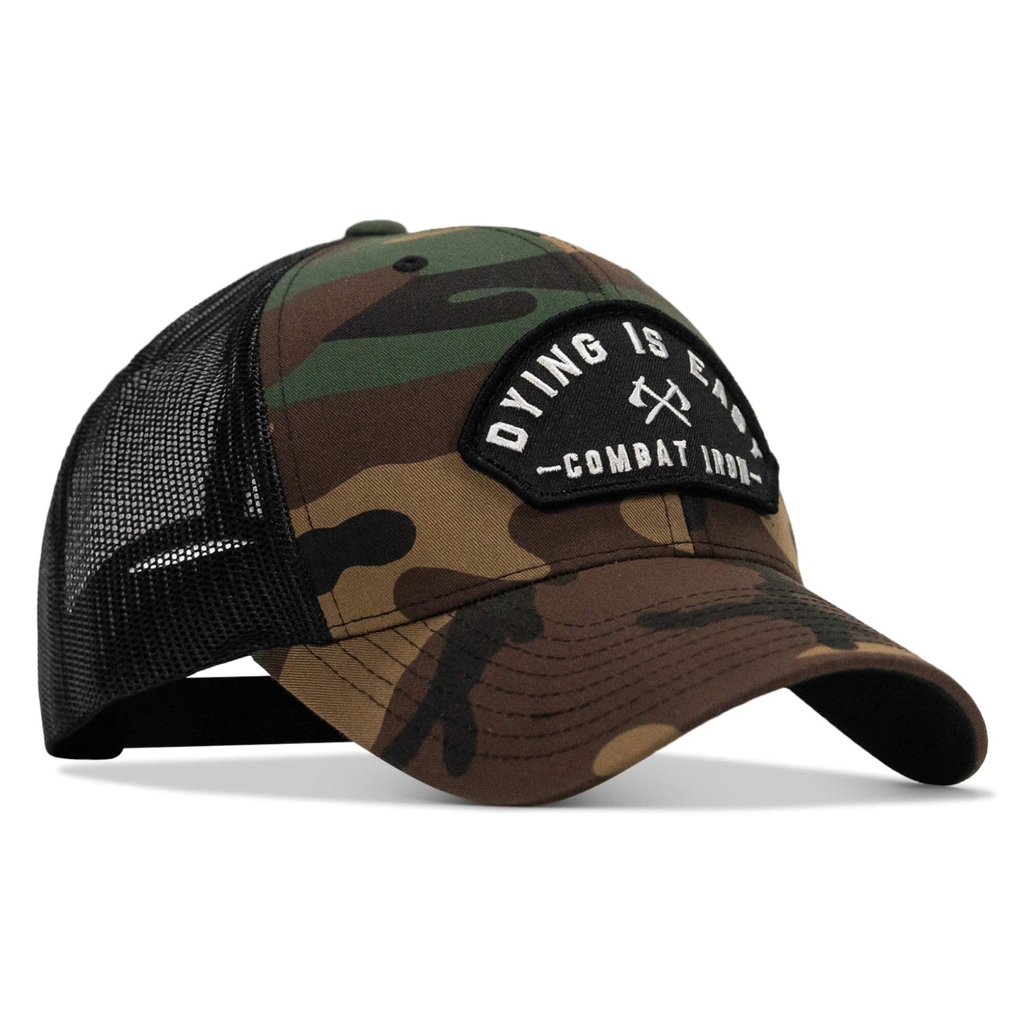 Dying Is Easy Arched Patch Snapback Hat