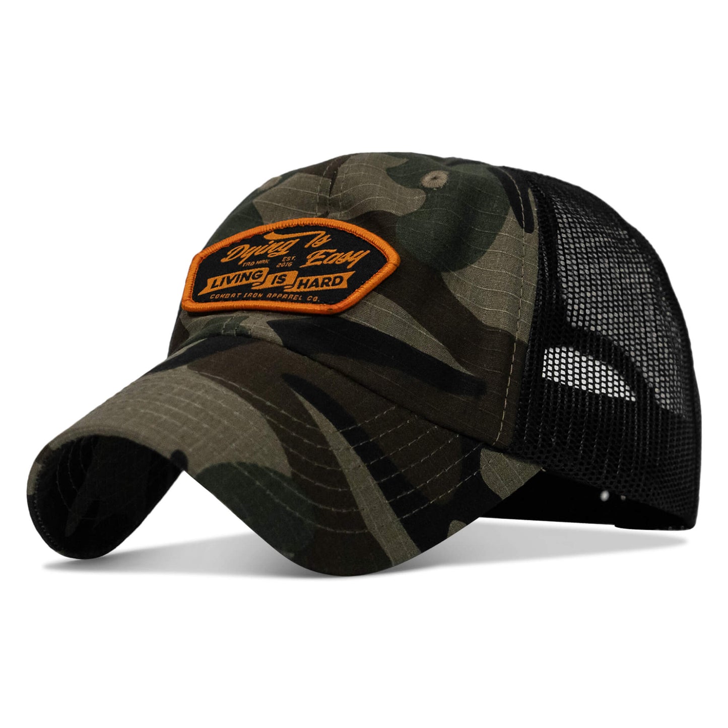 Dying Is Easy, Living Is Hard Patch Tactical Ripstop Mesh Snapback Hat