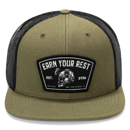 Earn Your Rest Flatbill SnapBack Hat