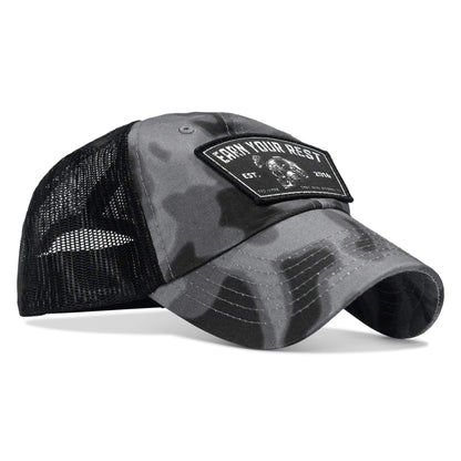 Earn Your Rest Patch Tactical Ripstop Mesh Snapback Hat