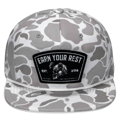 Earn Your Rest Patch Flatbill Hat