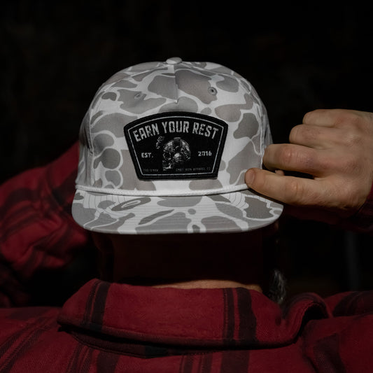Earn Your Rest Patch Flatbill Hat