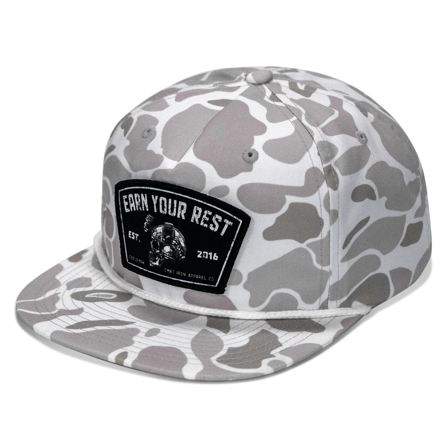 Earn Your Rest Patch Flatbill Hat