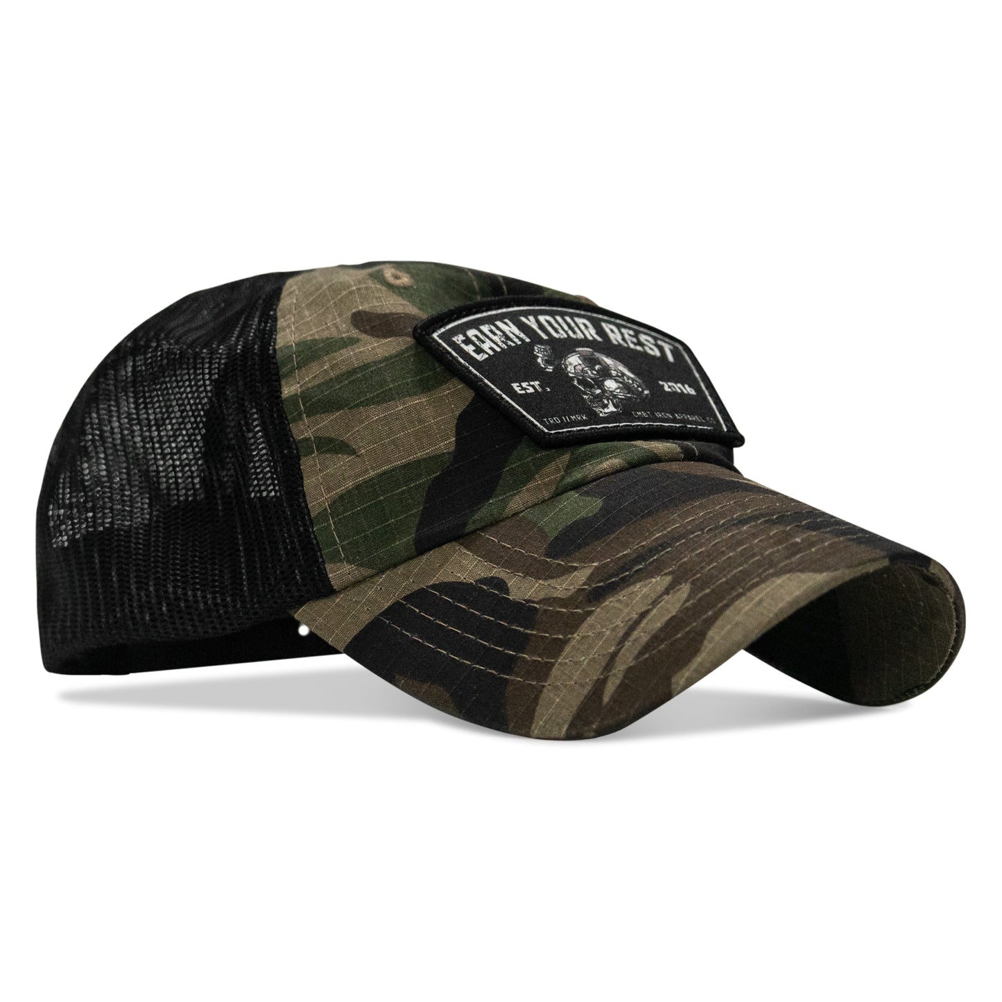 Earn Your Rest Patch Tactical Ripstop Mesh Snapback Hat