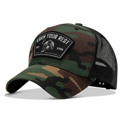Earn Your Rest Patch Snapback Hat