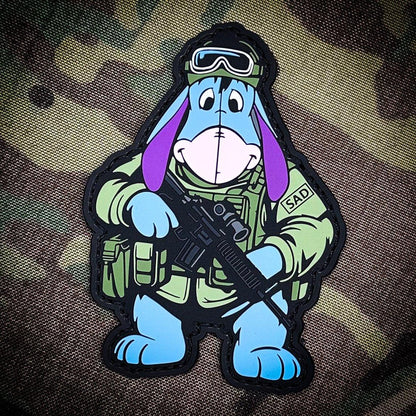 Tactical Eeyore AR15 Callsign SAD - Tactical Pooh Squad - 4" PVC Patch