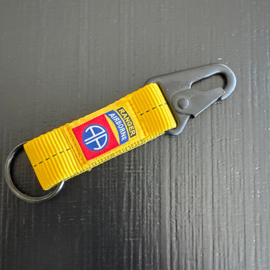 2-Below-Bite Static Line Lanyard Keychain (82nd Airborne Versions)