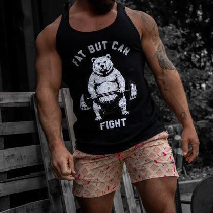 Fat But Can Fight Bear Men's Tank Top