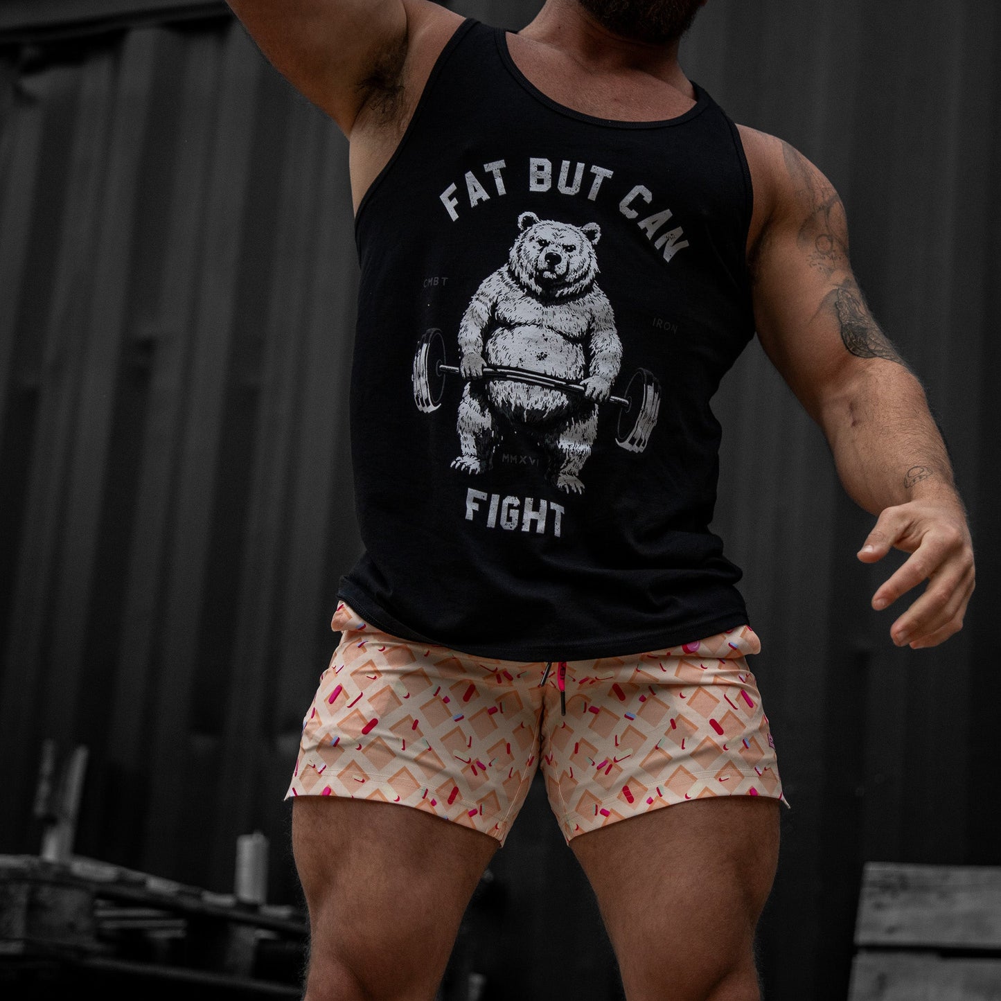 Fat But Can Fight Bear Men's Tank Top