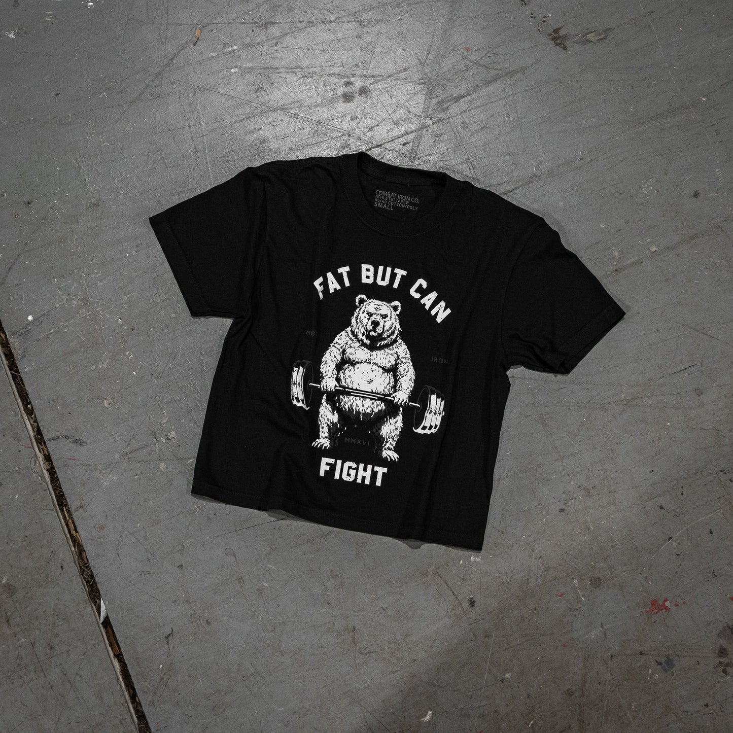 Fat But Can Fight Women's Heavyweight Crop Tee