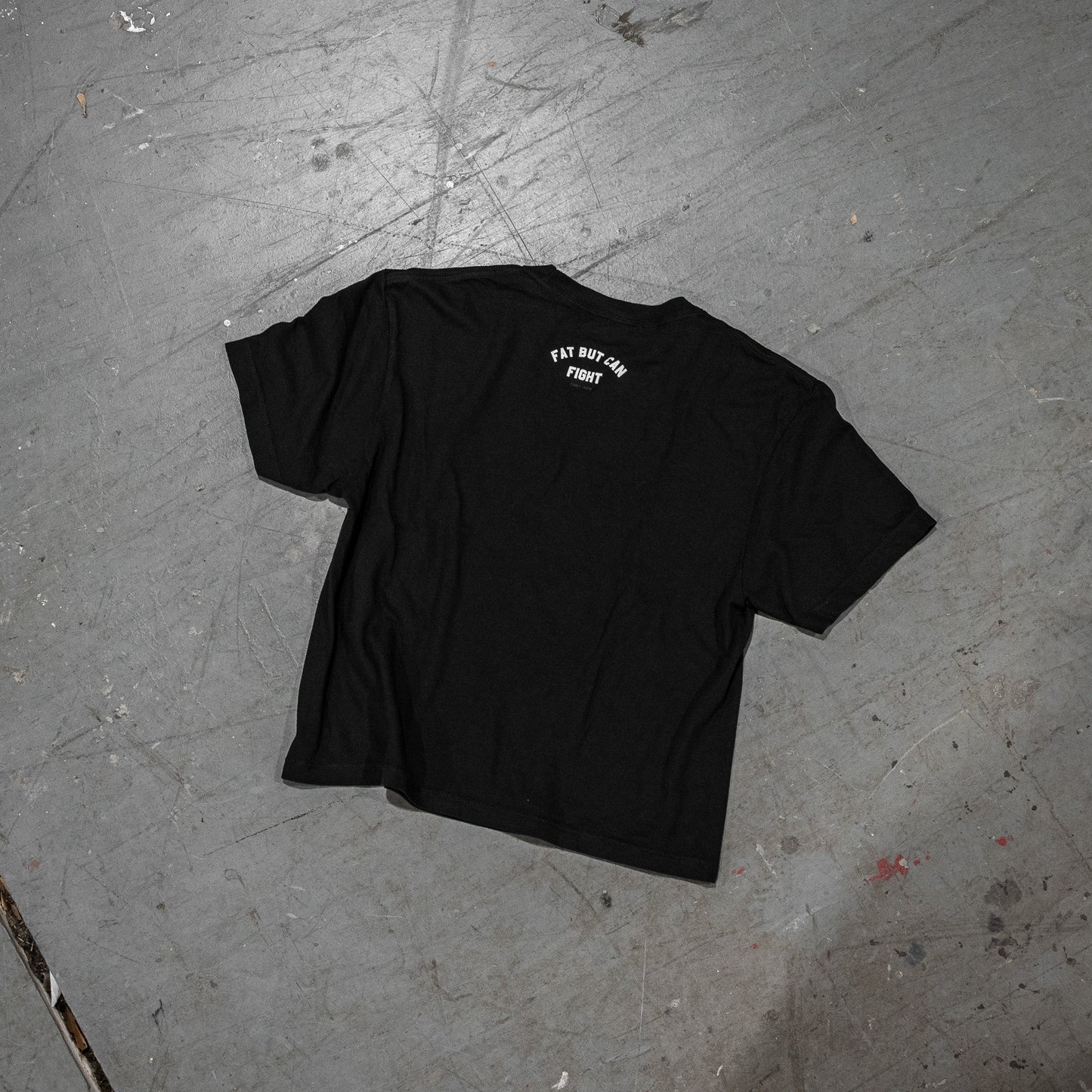 Fat But Can Fight Women's Heavyweight Crop Tee
