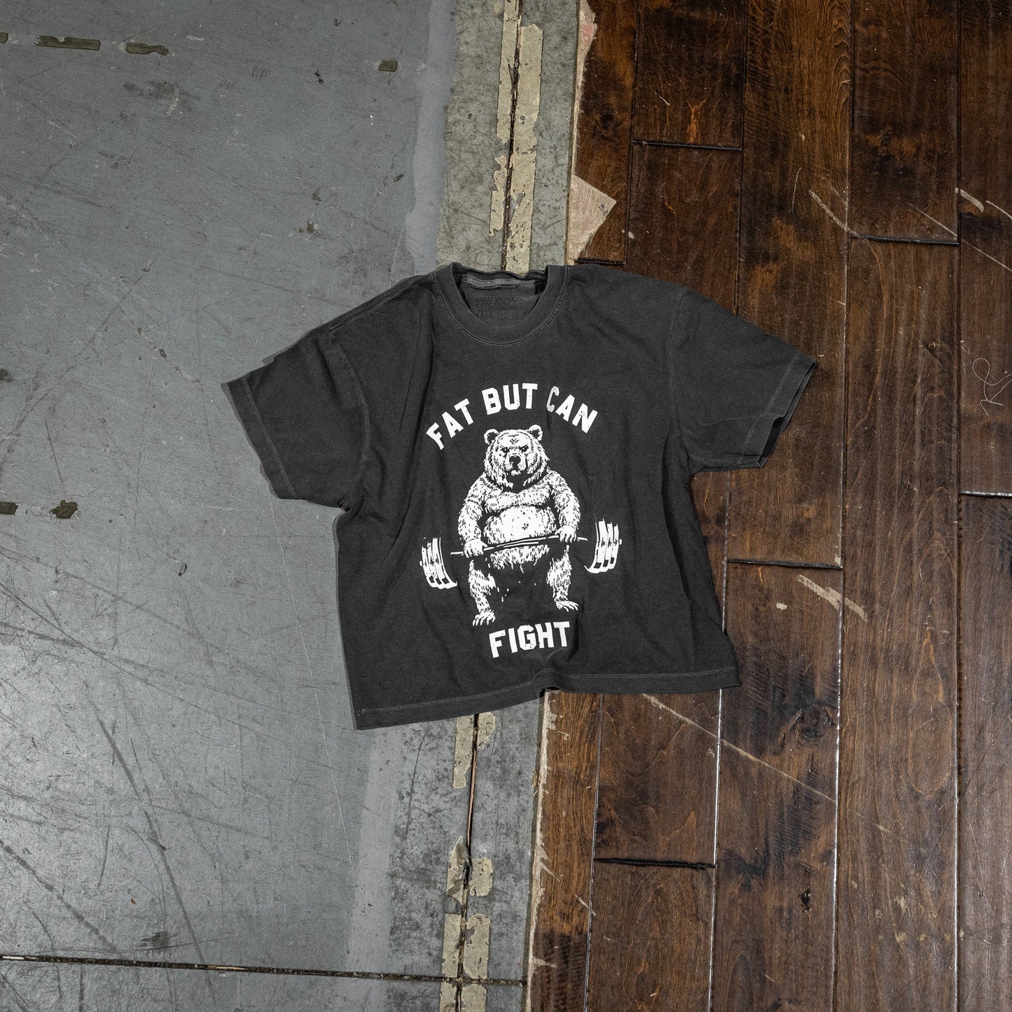 Fat But Can Fight Women's Heavyweight Crop Tee