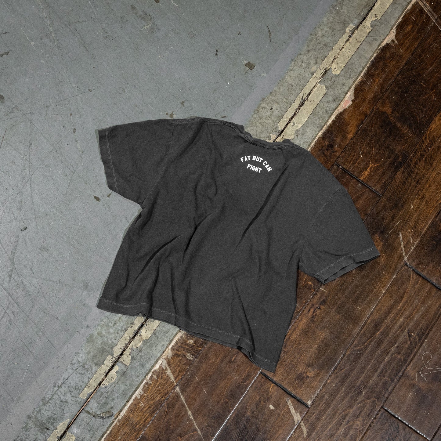 Fat But Can Fight Women's Heavyweight Crop Tee