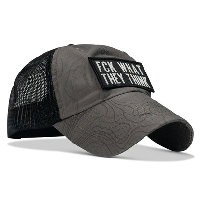 Fck What They Think Patch Tactical Ripstop Mesh Snapback Hat