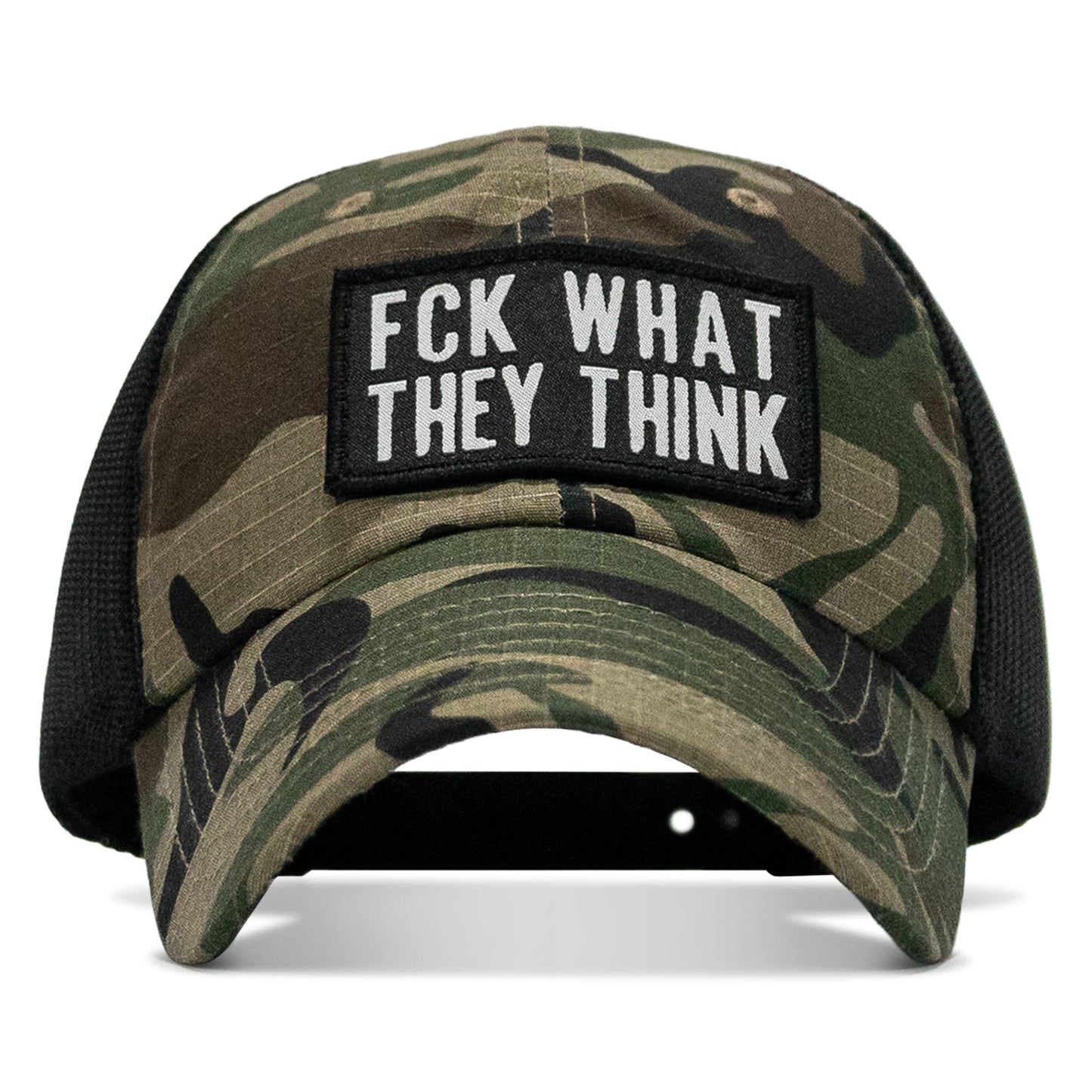 Fck What They Think Patch Tactical Ripstop Mesh Snapback Hat
