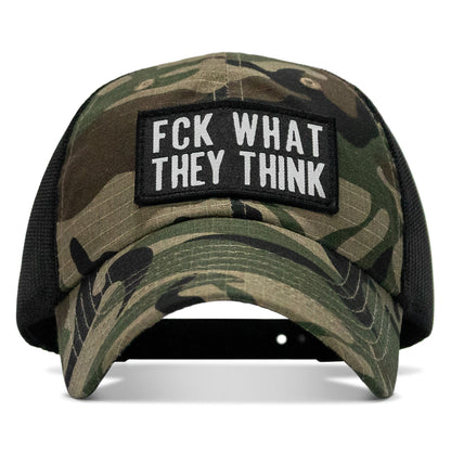 Fck What They Think Patch Tactical Ripstop Mesh Snapback Hat