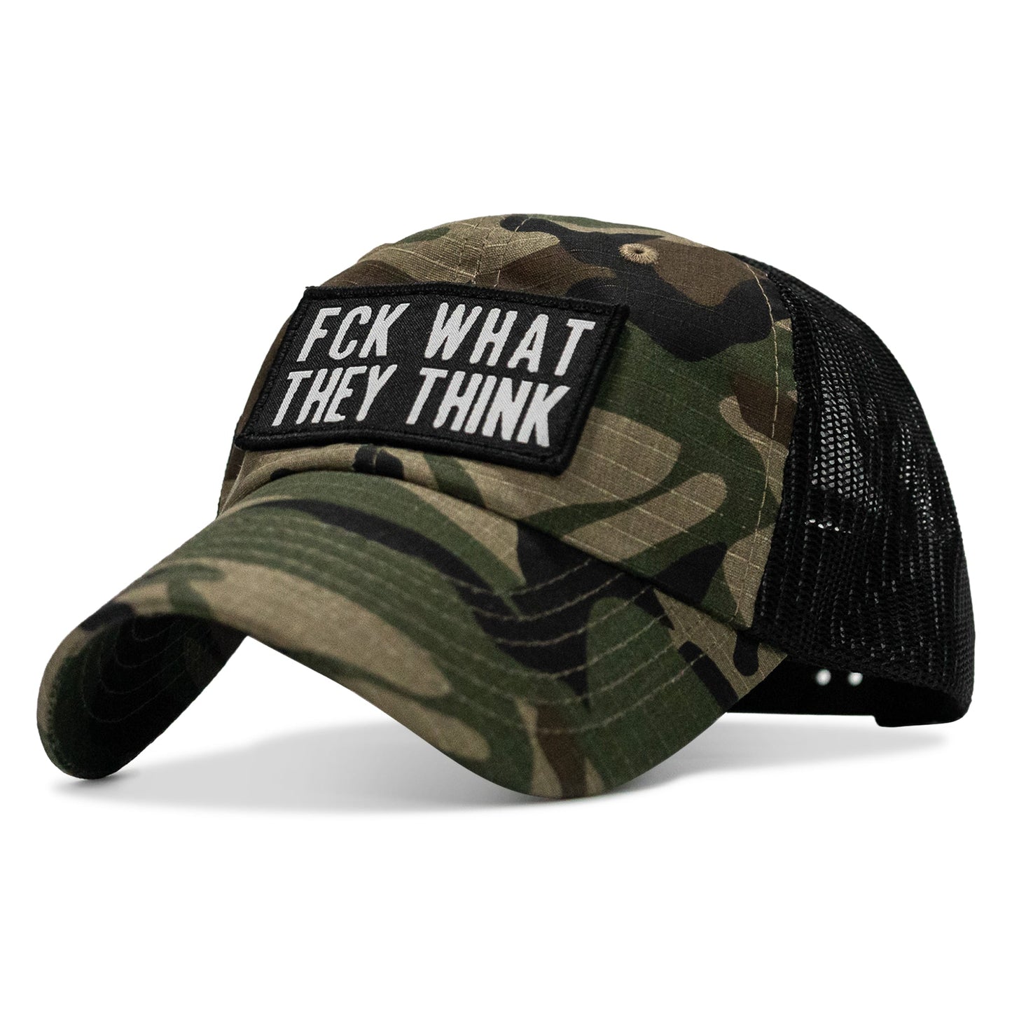 Fck What They Think Patch Tactical Ripstop Mesh Snapback Hat