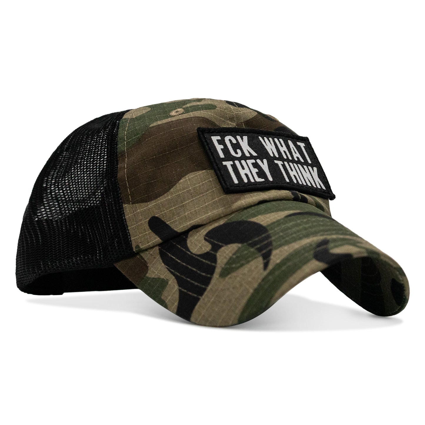 Fck What They Think Patch Tactical Ripstop Mesh Snapback Hat