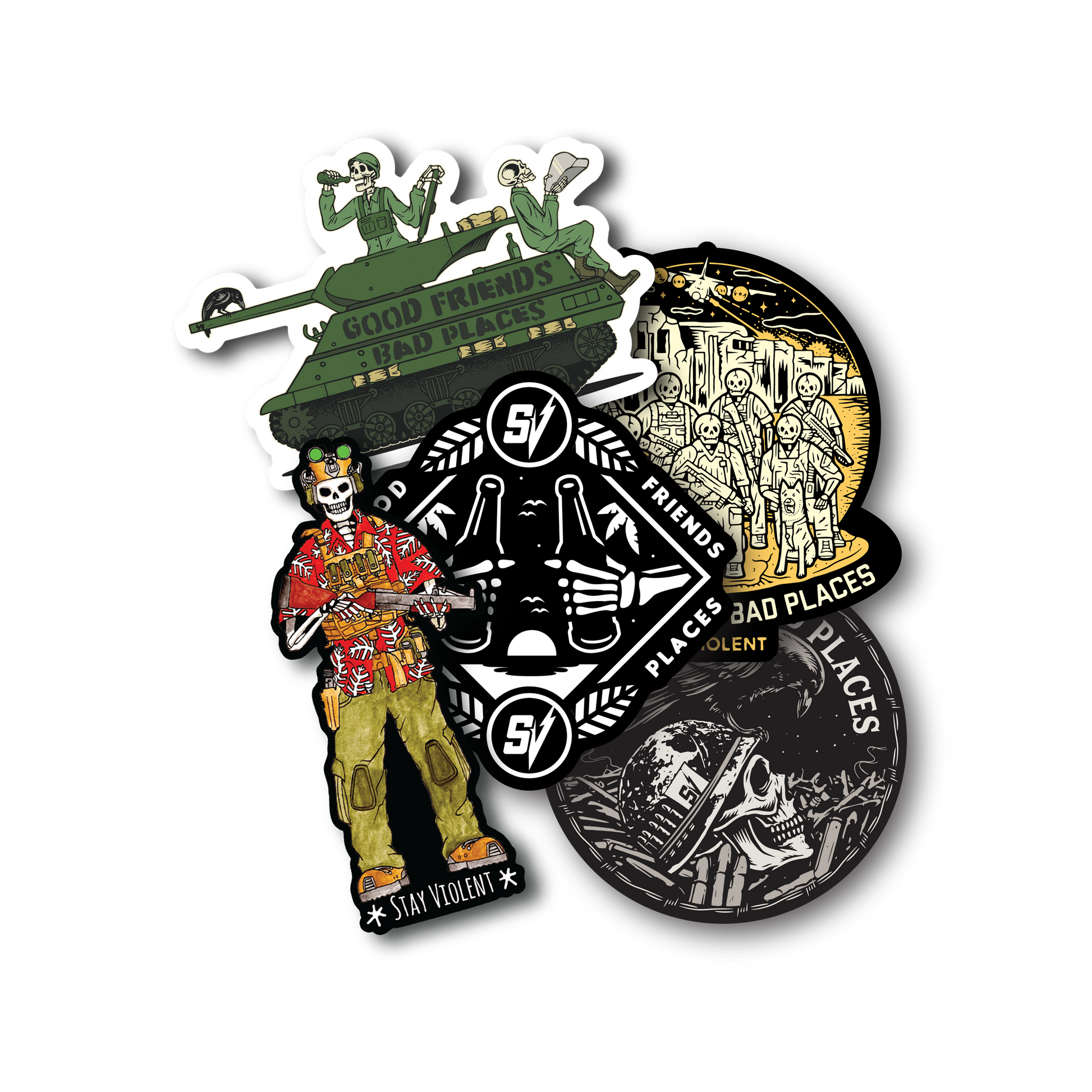 Good Friends Bad Places Sticker Pack