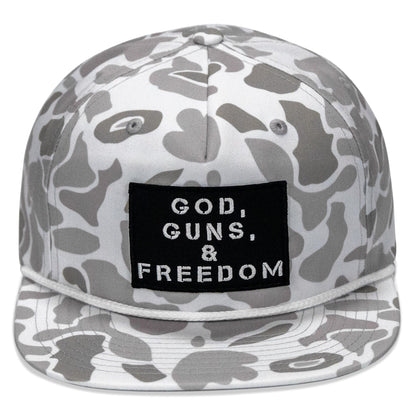 God, Guns, & Freedom Patch Flatbill Hat