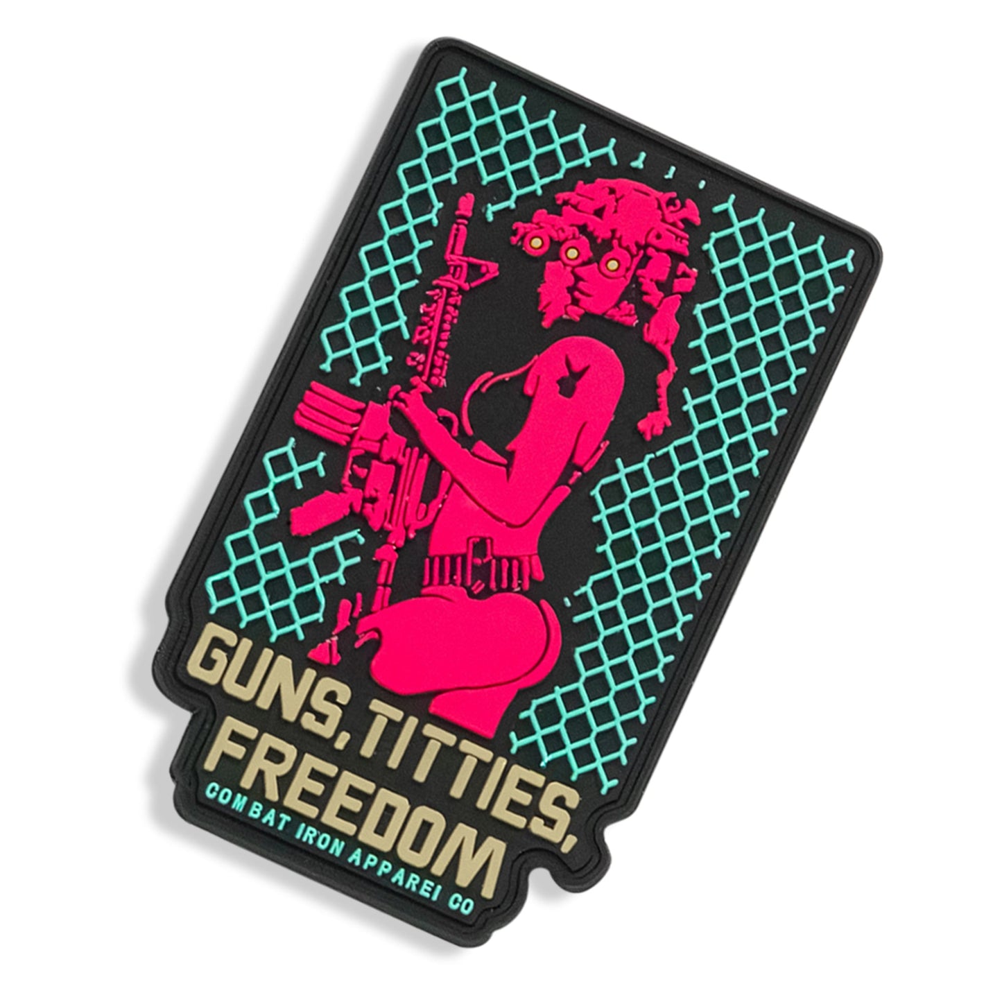 Guns, Titties, Freedom Retro PVC Patch