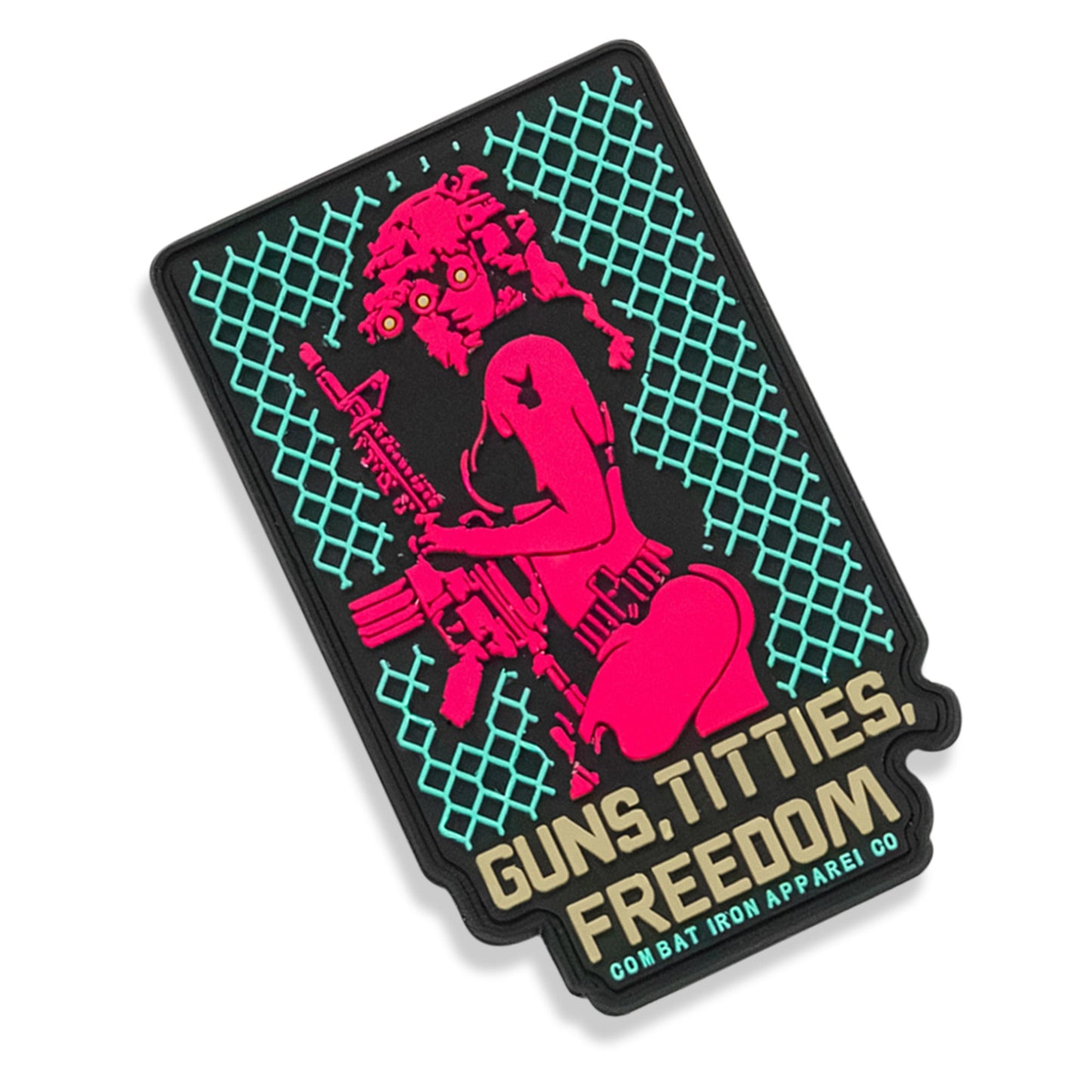 Guns, Titties, Freedom Retro PVC Patch