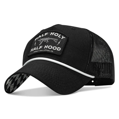 Half Hood. Half Holy Patch Rope Snapback Hat