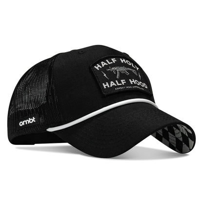 Half Hood. Half Holy Patch Rope Snapback Hat
