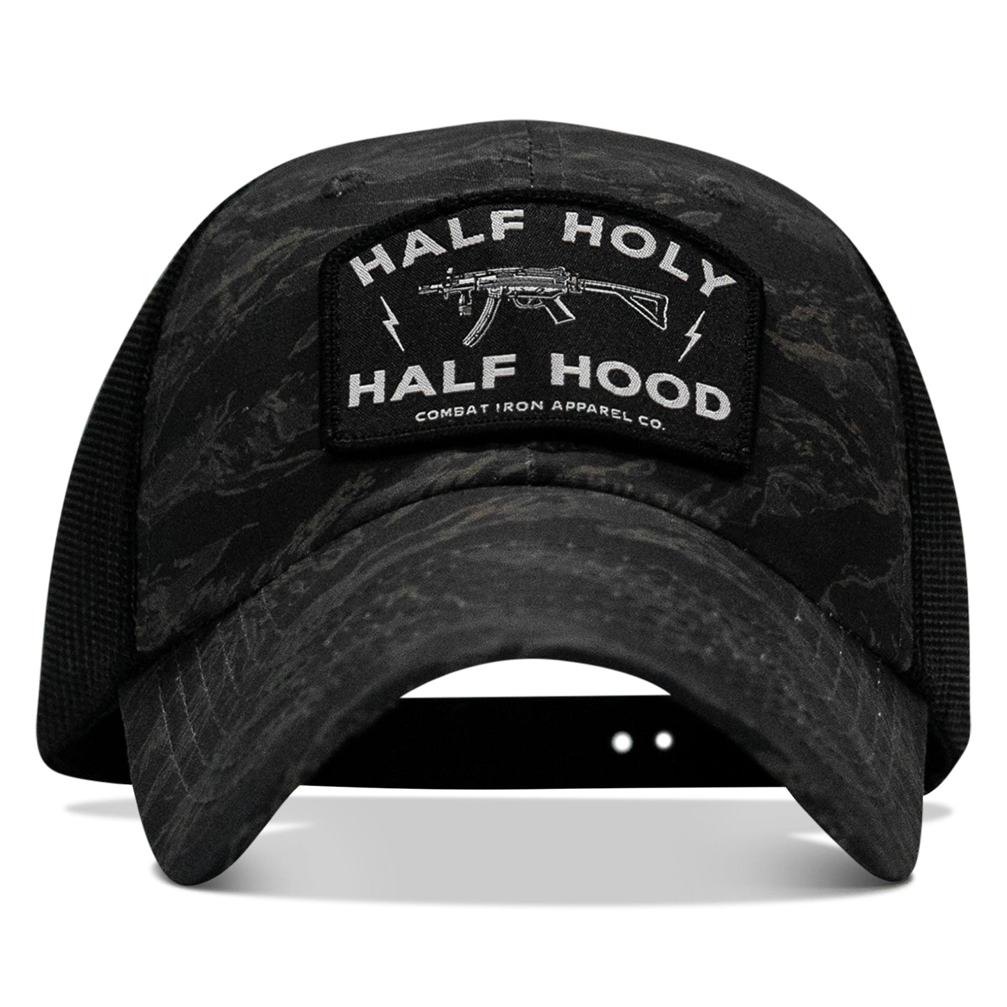 Half Holy. Half Hood Patch. Tactical Ripstop Mesh Snapback Hat