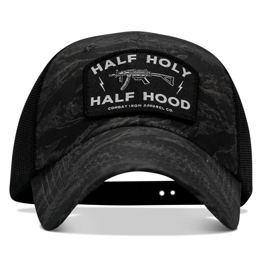 Half Holy. Half Hood Patch. Tactical Ripstop Mesh Snapback Hat